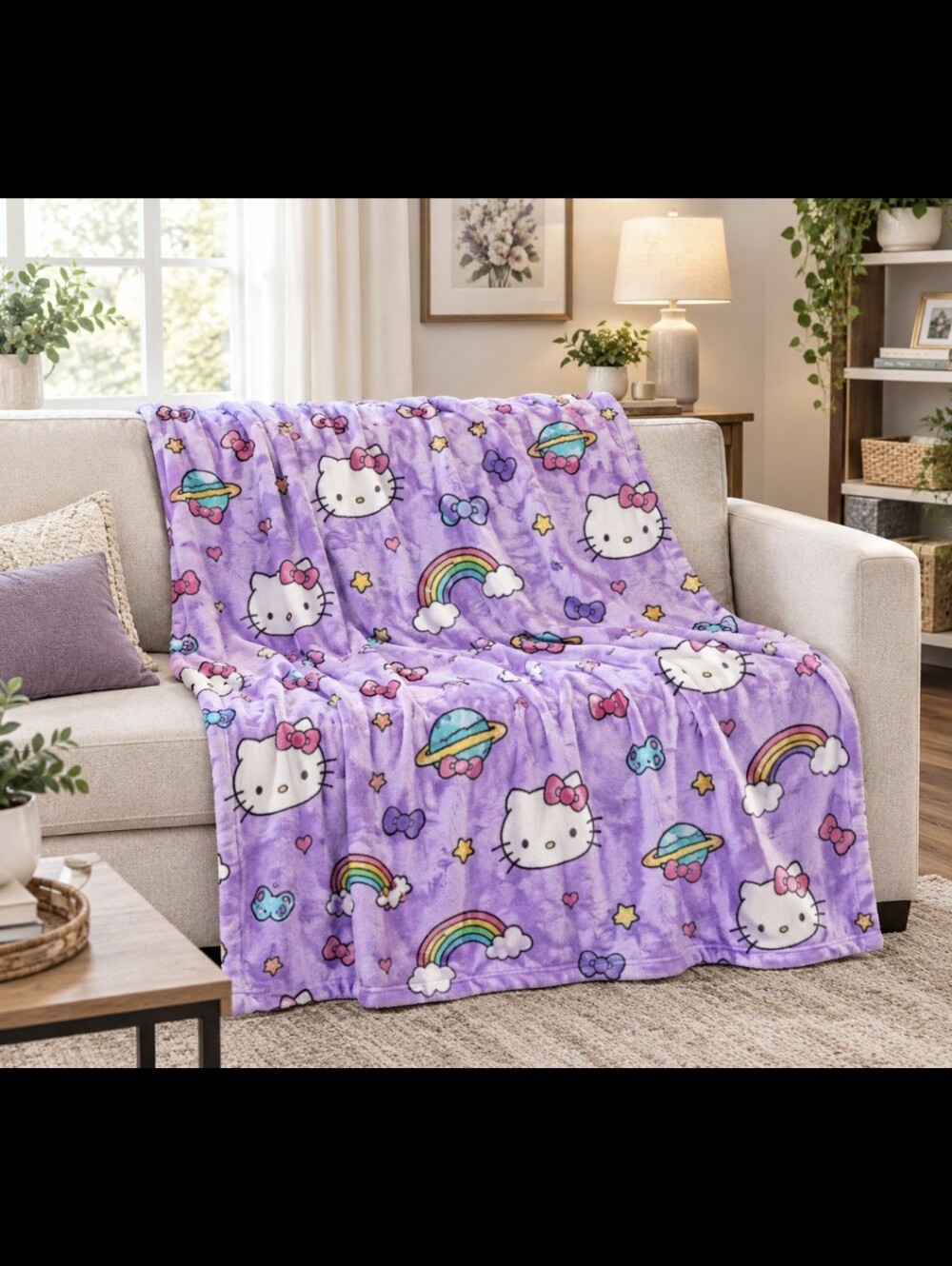 💜 HELLO KITTY PLUSH CLOUD THROW 💜